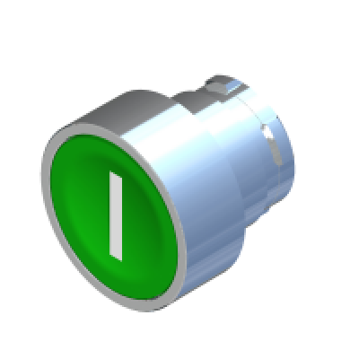 ECX 1107 Кнопка прихована без фіксації, зелена І (Пуск), металевий корпус