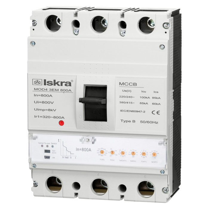 Автоматичний вимикач ISKRA MOD4 3P 800A 65 кА - 786103766000