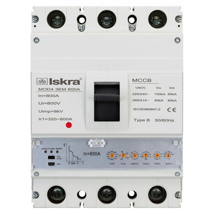 Автоматичний вимикач ISKRA MOD4 3P 800A 65 кА - 786103766000