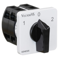 Кулачковий перемикач GC 40A 2P схема 52 (1-0-2)