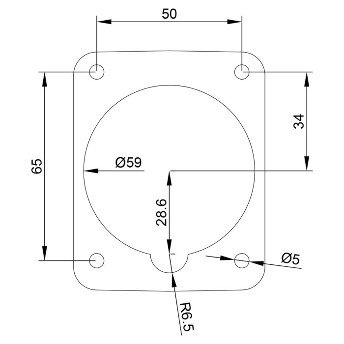 Розетка вбудована похила IDE MUNDIAL 3P+E 16 А 380–415 В IP66-67 - 03802