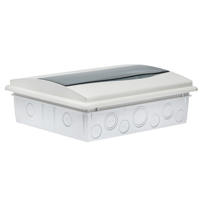 BM12PT/RR Корпус розподільчий внутр. прозоре вікно ORO,1x12 модуля 248x283x97, IP40, з шинами N і PE