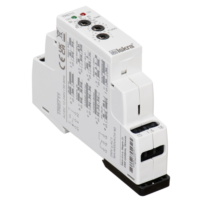 Реле часу ISKRA TRE 711 UNI 16A/АС1 1 перекидний контакт 12-240V AC/DC