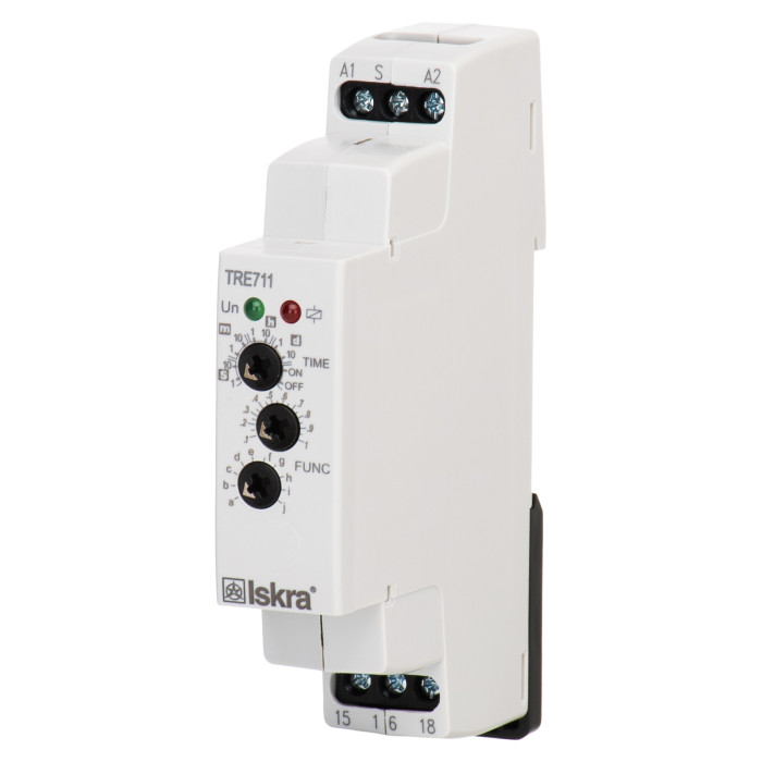Реле часу ISKRA TRE 711 UNI 16A/АС1 1 перекидний контакт 12-240V AC/DC