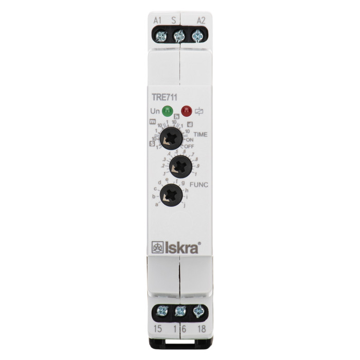 Реле часу ISKRA TRE 711 UNI 16A/АС1 1 перекидний контакт 12-240V AC/DC