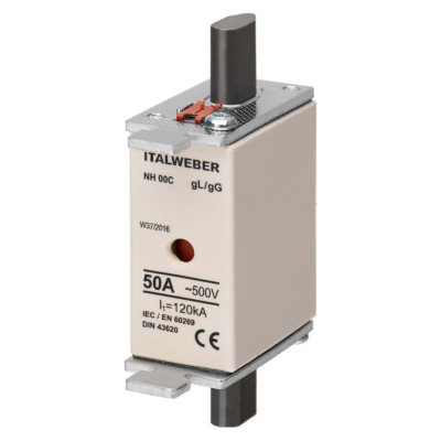 Ножовий запобіжник Italweber gG NH00C 50A