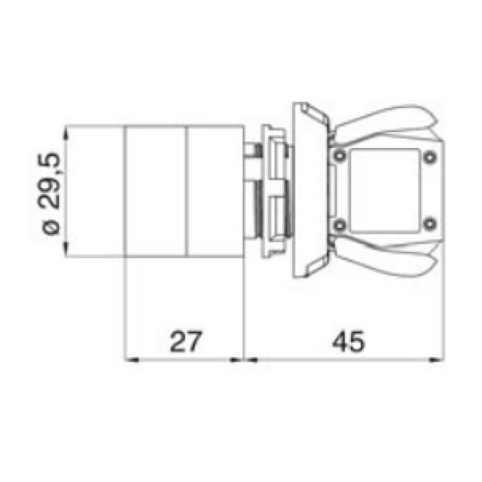 Поворотна кнопка 2-позиційна пластик COMEPI - ECX 4300