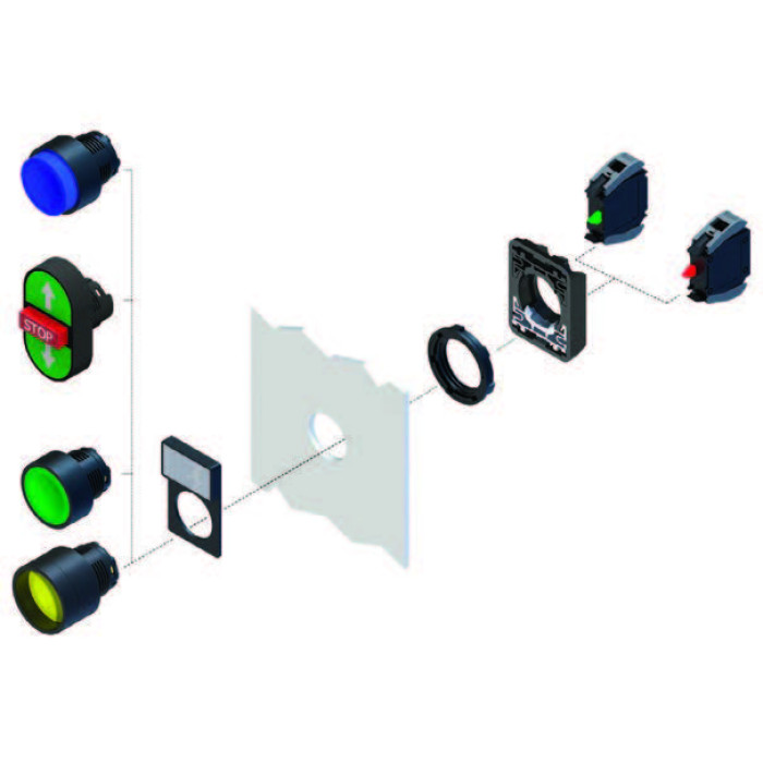 Поворотна кнопка 2-позиційна пластик COMEPI - ECX 4300