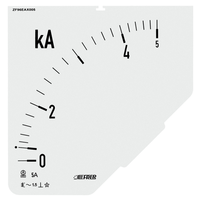 Шкала амперметра FRER ZF 5кА/5А В - ZF96EAX5K0X05