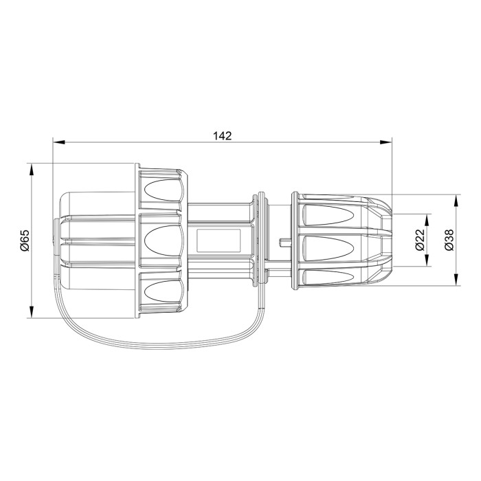 Вилка кабельна IDE SCHUKO 2P+E 16 А 250 В IP66-68 - 00114