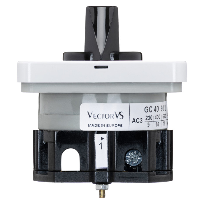 Кулачковий перемикач GC 40A 1P схема 90 (0-1)