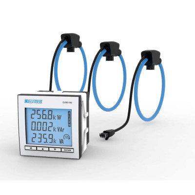 Q96R3H150GCQHU Аналізатор мережі QUBO + 3xRog.d150, 80÷260Vac/dc