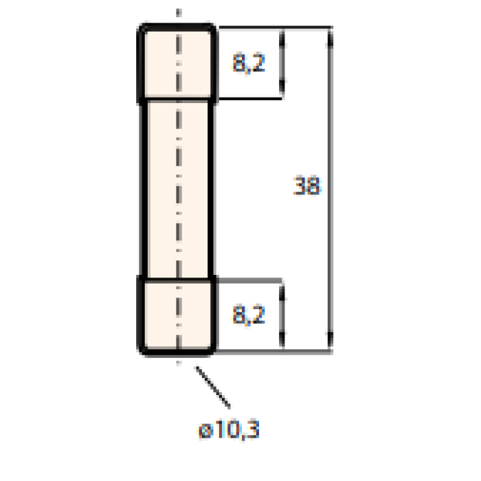 Запобіжник циліндричний ETI 12A gPV 10x38 1000В - ZE-2625106