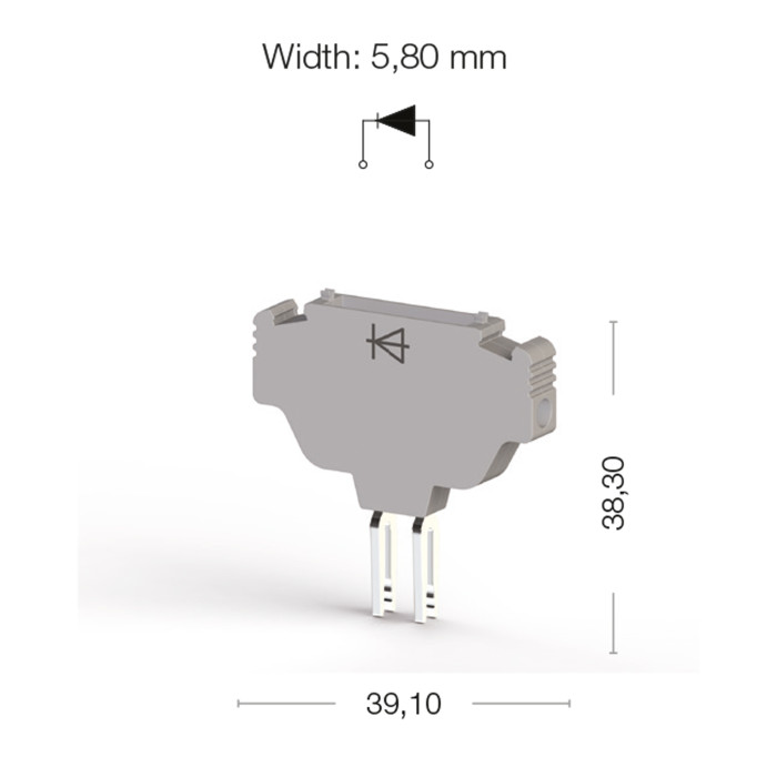 0.0.0.4.98859 Тримач AVK SKTD з діодом для клем AVK 2,5 F (пак. 50 шт)