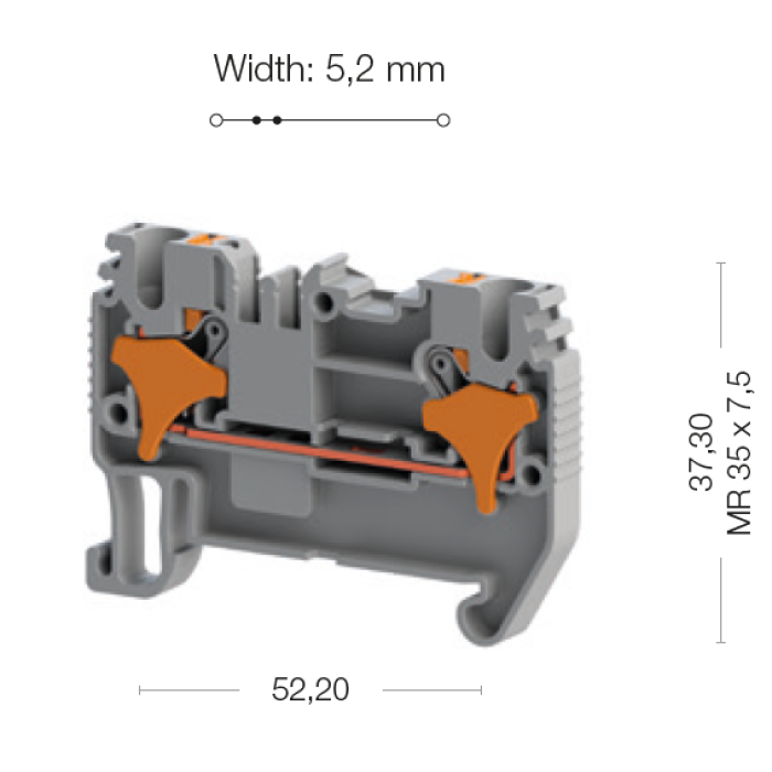 Клема Klemsan PRD З кнопкою 2.5 мм - 0.0.0.3.28059