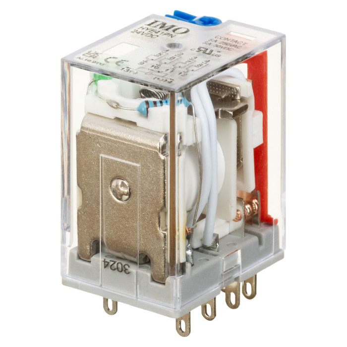 HYE41PN24DC Проміжне реле 4PCO, 5A, 24VDC, LED\Тест