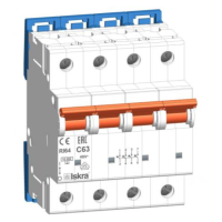 Модульний автоматичний вимикач ISKRA RI64 4P C63A 10кА