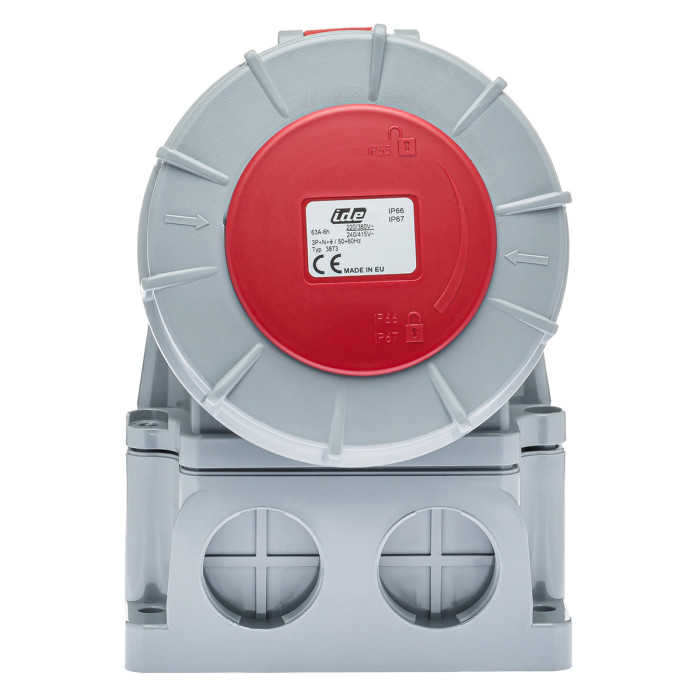 Розетка  настінна IDE MUNDIAL 3P+N+E 63 А 200/346–240/415 В IP66-67 - 03873