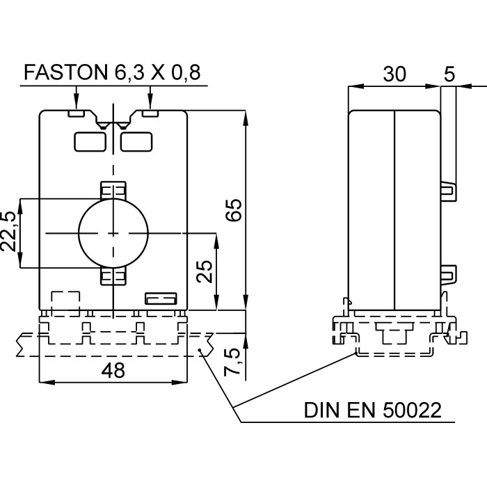 Трансформатор струму вимірювальний FRER TAT022 250 А 20 × 5 250/5 - TAT022250X05