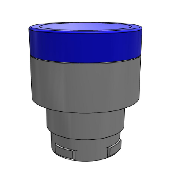 ECX 1204 Упр головка кнопки без фіксації з синім підсвічуванням