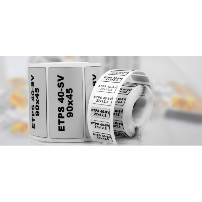 0.0.0.8.08064 Самоклеюче ПВХ маркування ETPS40-SV, 27x12.5 сірий,(200/уп)