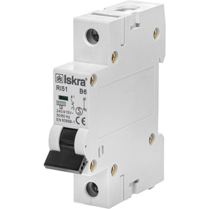 Модульний автоматичний вимикач ISKRA RI51 1P C2A 6кА - 786091167000