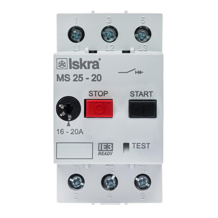 Автомат захисту двигуна 20A серії MS25