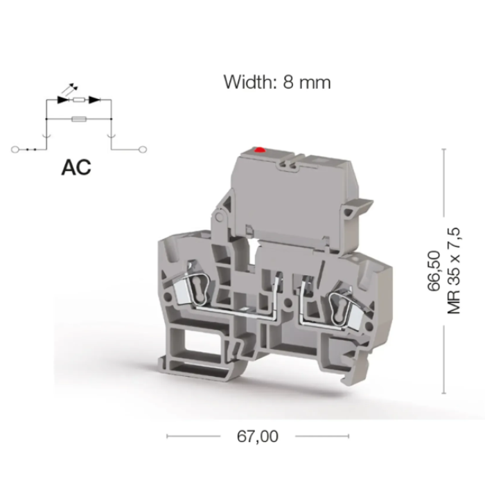 Клема Klemsan YBK Під запобіжник 4 мм - 0.0.0.3.55879