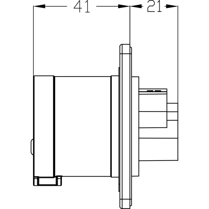 Вилка вбудована IDE MUNDIAL 2P+E 16 А 380–415 В IP44 - 03111