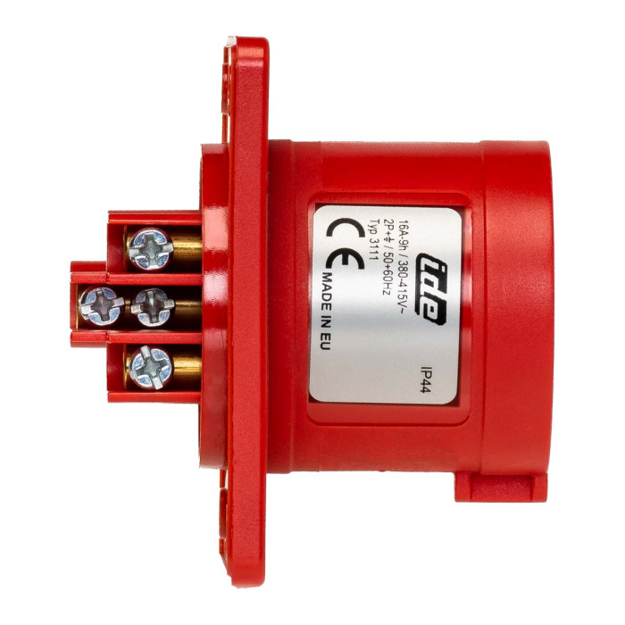 Вилка вбудована IDE MUNDIAL 2P+E 16 А 380–415 В IP44 - 03111