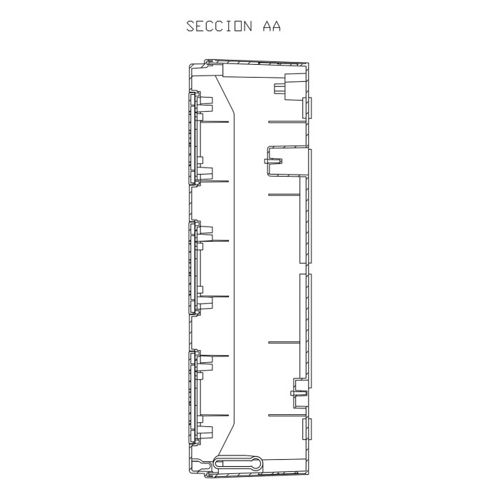 PCSNPLUS/RR Настінний корпус для сил. розеток STAR 436x142x124мм, IP65 з шинами N+PE з отворами