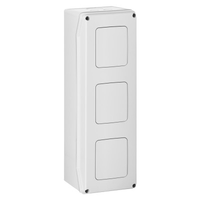 PCSNPLUS/RR Настінний корпус для сил. розеток STAR 436x142x124мм, IP65 з шинами N+PE з отворами