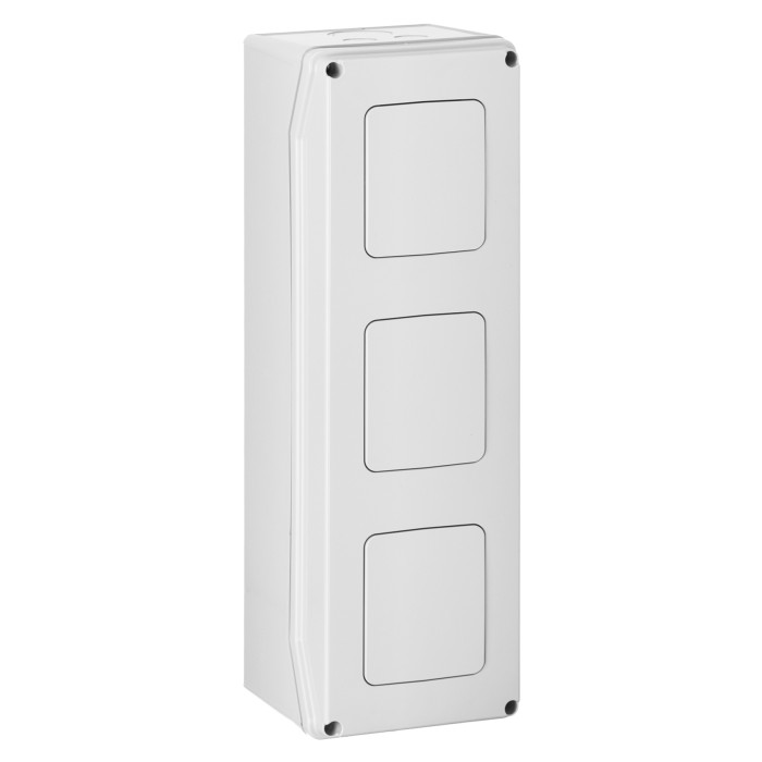 PCSNPLUS/RR Настінний корпус для сил. розеток STAR 436x142x124мм, IP65 з шинами N+PE з отворами