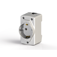 Розетка на DIN-рейку Klemsan PAP з заземленням