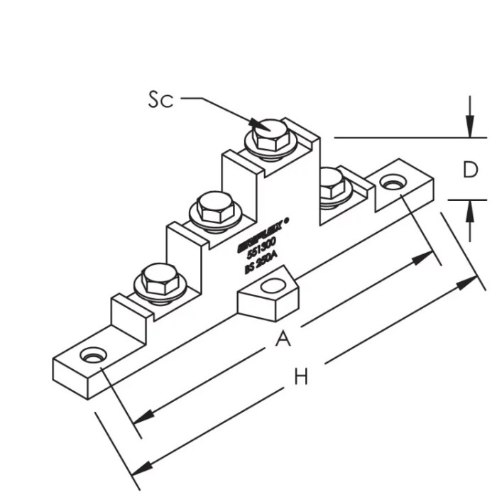 551300 Ізолюючий шинотримач BS 250A