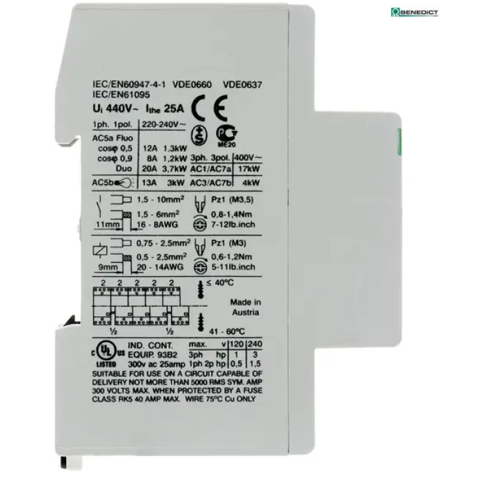 Модульний контактор Benedict R25 25A 24В AC/DC - R25-40 24VM