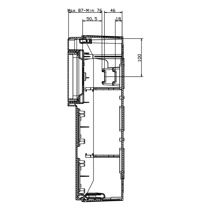 PCSN18PT/RR Настінний корпус для сил. розеток з отвора STAR 1х18 MOD 436x418x147мм, IP65, шини N+PE