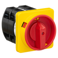 Кулачковий перемикач Vector VS GC 40A 4P схема 92 (0-1) жовто-червоний