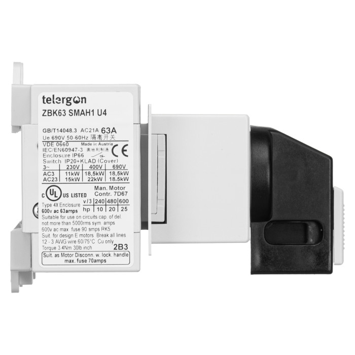 Модульний перемикач навантаження TELERGON ZBK 4P 63A - ZBK63SMAH1U4