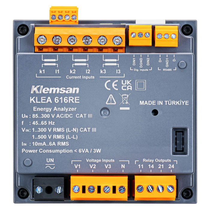 0.0.0.6.06714 Аналізатор мережі KLEA 616RE RS-485 + Ethernet + Gateway