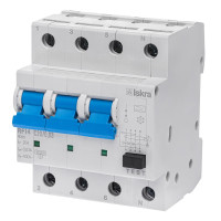 Диференційний автоматичний вимикачISKRA RFI4 3P+N C20A/0.03 10кА
