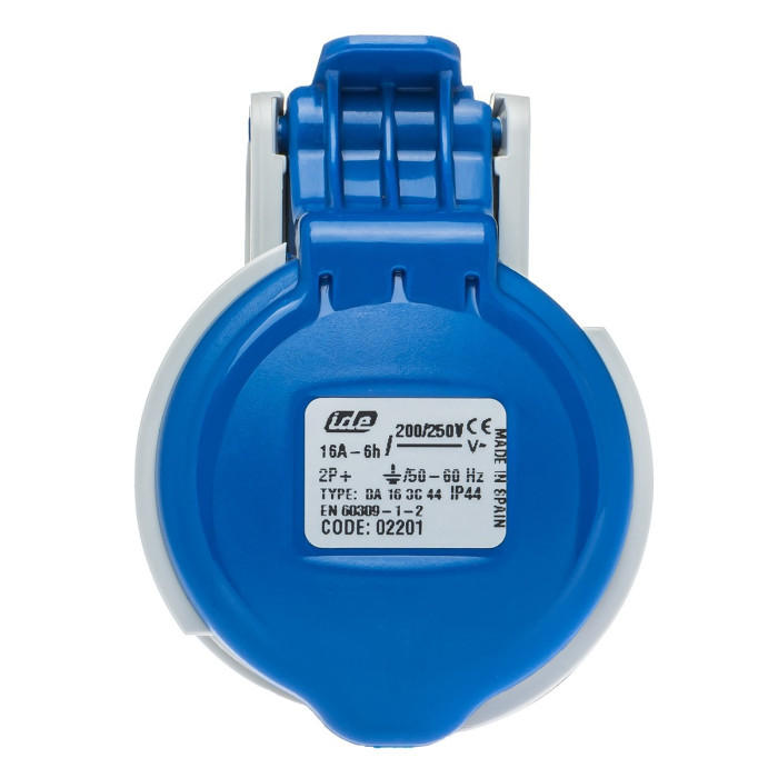 Розетка кабельна IDE MUNDIAL 2P+E 16 А 200–250 В IP44 - 02201