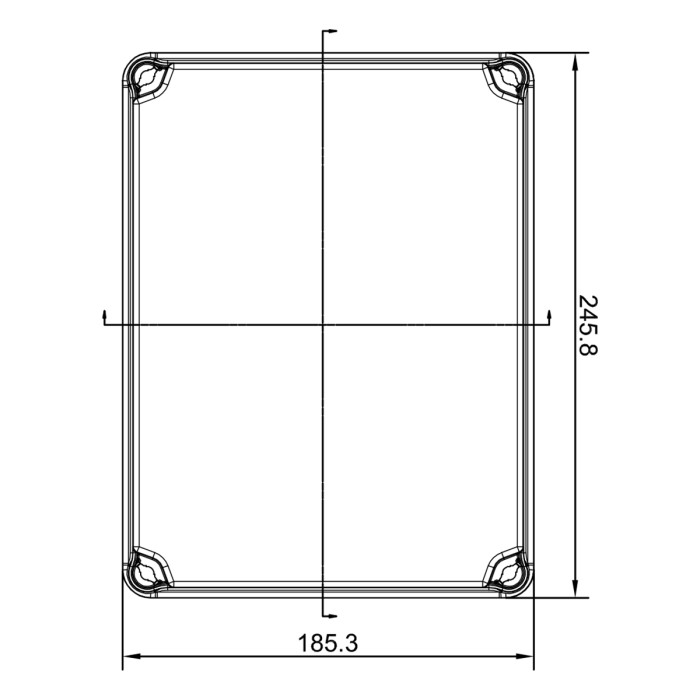 Коробка захисту двигуна IDE 185x246x180, непрозора кришка, IP65-IP67 - GSL231