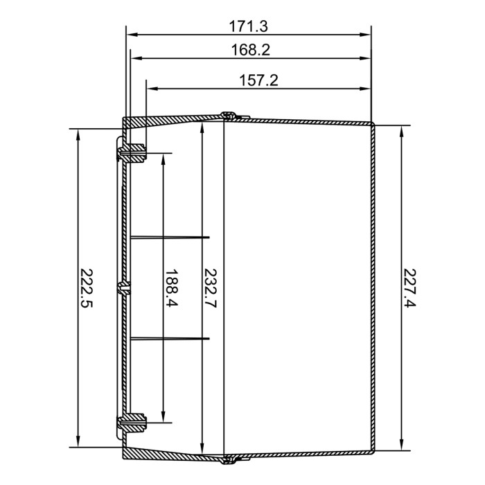 Коробка захисту двигуна IDE 185x246x180, непрозора кришка, IP65-IP67 - GSL231