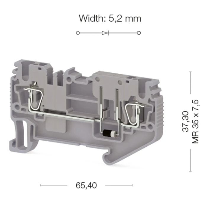 Клема Klemsan SRD Діодна 2.5 мм - 0.0.0.3.11249