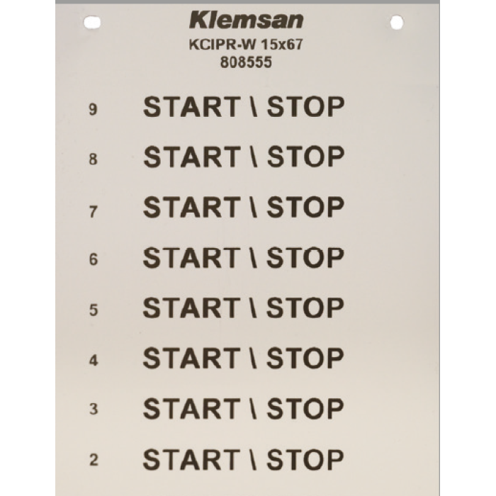 0.0.0.8.08552 Маркувальна ПВХ пластина жорстка KCIPR-W 18x27мм біла (1 компл = 21 шт | пак = 20 ко)