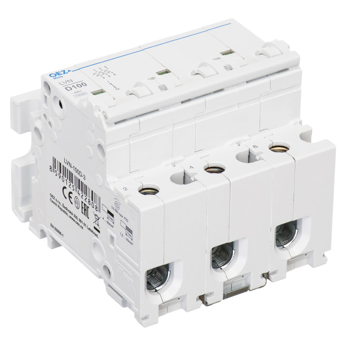 Модульний автоматичний вимикач OEZ LVN 3P D100A 10kA