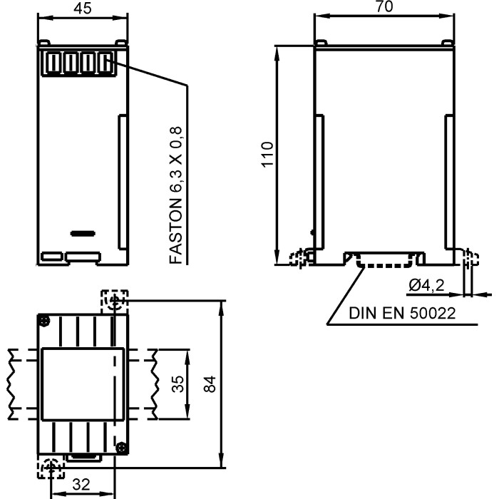 Перетворювач струму FRER MCOAC 4-20mA 0-1A