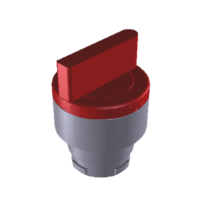 Поворотна кнопка 2-позиційна з червоним підсвічуванням COMEPI - ECX 1251