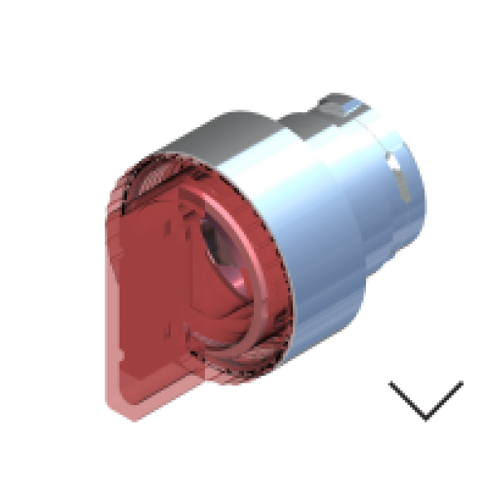 Поворотна кнопка 2-позиційна з червоним підсвічуванням COMEPI - ECX 1251